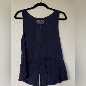 Navy Blue Lace Tank